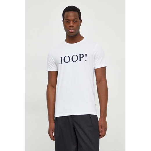 Joop! t-shirt bawełniany Alerio męski kolor biały z nadrukiem 3004243110017940 ze sklepu ANSWEAR.com w kategorii T-shirty męskie - zdjęcie 169650632