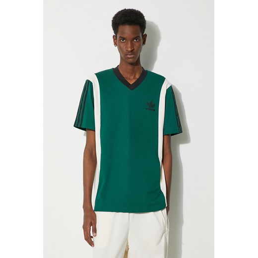 adidas Originals t-shirt męski kolor zielony z aplikacją  IS1406 ze sklepu ANSWEAR.com w kategorii T-shirty męskie - zdjęcie 169650682