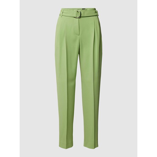 Spodnie materiałowe o kroju regular fit z paskiem model ‘Tapiah’ ze sklepu Peek&Cloppenburg  w kategorii Spodnie damskie - zdjęcie 169652253