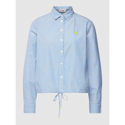 Bluzka koszulowa z dodatkiem wiskozy ze wzorem w paski ze sklepu Peek&Cloppenburg  w kategorii Koszule damskie - zdjęcie 169652324