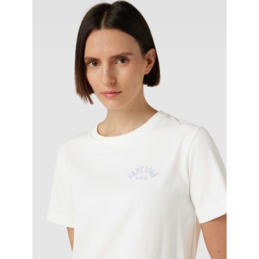 T-shirt z wyhaftowanym logo model ‘ARCH’ Gant S Peek&Cloppenburg 
