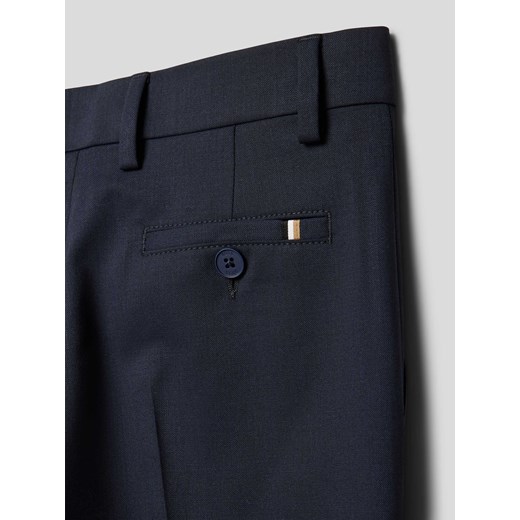 Spodnie o kroju regular fit z mieszanki wełny lana z zakładkami w pasie 164 Peek&Cloppenburg 