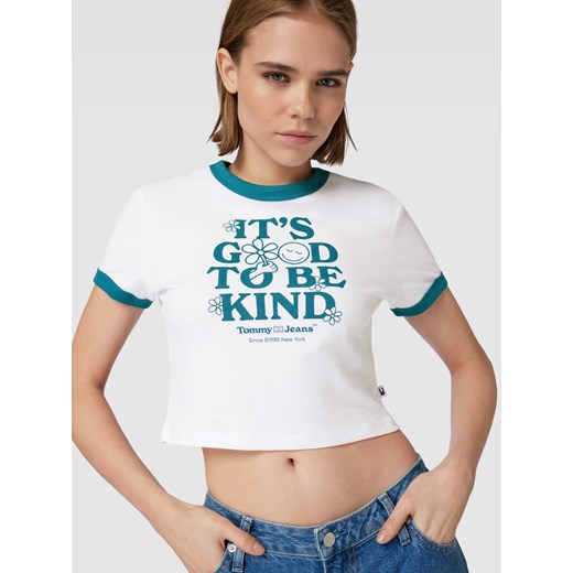 T-shirt krótki z nadrukiem z napisem Tommy Jeans L Peek&Cloppenburg 