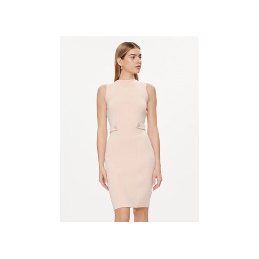 Guess Sukienka codzienna W4GK89 K7UW2 Różowy Slim Fit ze sklepu MODIVO w kategorii Sukienki - zdjęcie 169655182