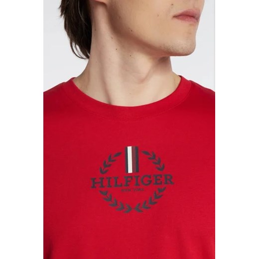 Tommy Hilfiger t-shirt męski czerwony z krótkim rękawem 