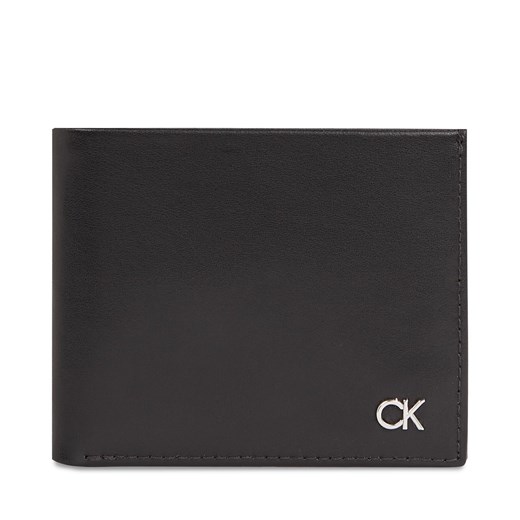 Duży Portfel Męski Calvin Klein Metal Ck K50K511693 Czarny ze sklepu eobuwie.pl w kategorii Portfele męskie - zdjęcie 169658853