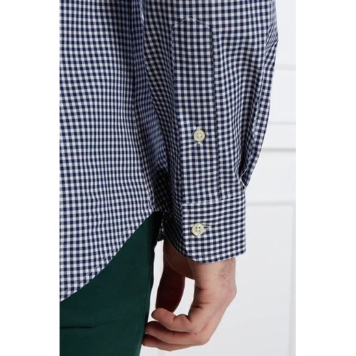 Koszula męska Polo Ralph Lauren z długim rękawem z kołnierzykiem button down szara casual z elastanu 