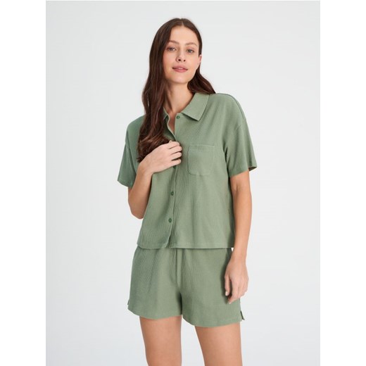 Sinsay - Piżama dwuczęściowa - zielony ze sklepu Sinsay w kategorii Piżamy damskie - zdjęcie 169660622