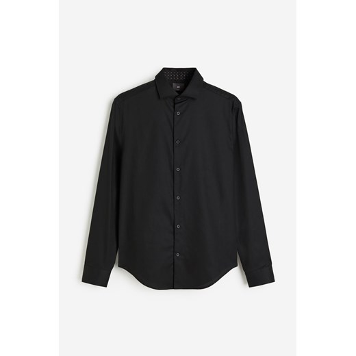 H & M - Koszula z bawełny premium Slim Fit - Czarny ze sklepu H&M w kategorii Koszule damskie - zdjęcie 169674813