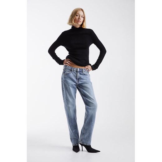 H & M - Straight Regular Jeans - Niebieski H & M 50 H&M