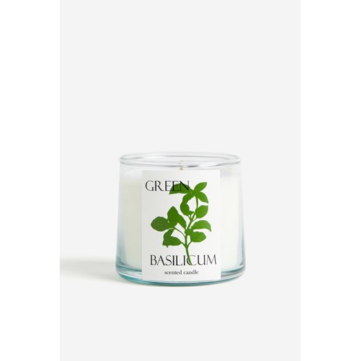 H & M - Świeca zapachowa w szklanym pojemniku - Zielony ze sklepu H&M w kategorii Świece i dyfuzory - zdjęcie 169674873