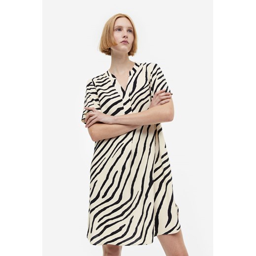 H & M - Tunika z dekoltem w serek - Beżowy H & M XS H&M