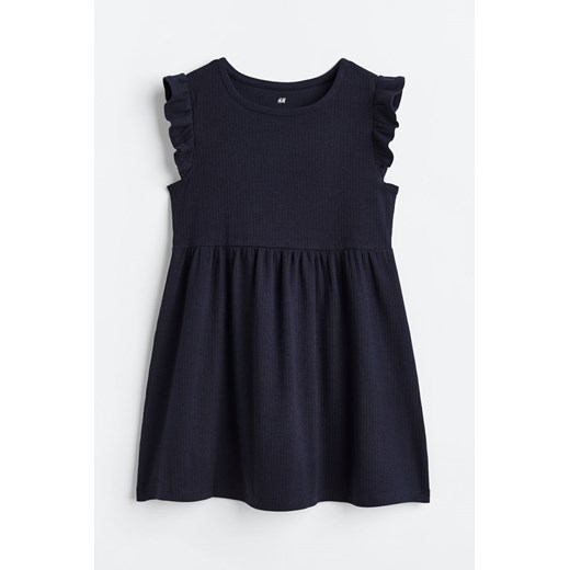 H & M - Sukienka z dżerseju w prążki - Niebieski ze sklepu H&M w kategorii Sukienki dziewczęce - zdjęcie 169675121