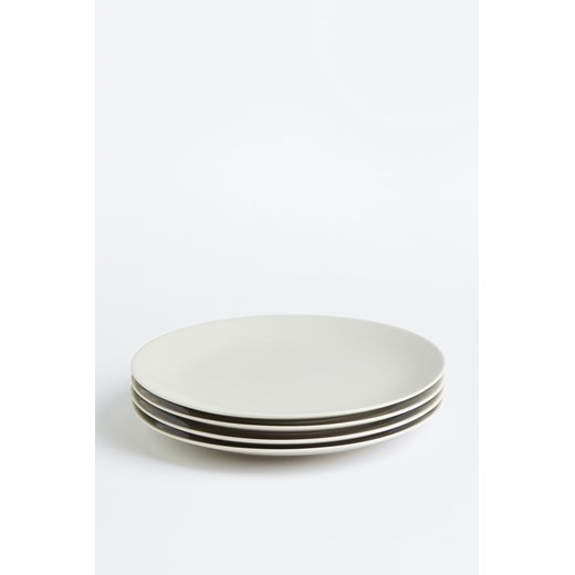 H & M - Porcelanowy talerz 4-pak - Beżowy ze sklepu H&M w kategorii Talerze - zdjęcie 169675124