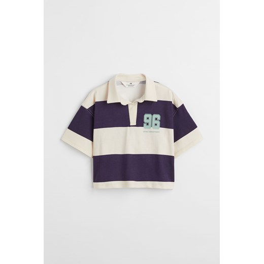 H & M - Krótki top rugby - Niebieski ze sklepu H&M w kategorii T-shirty chłopięce - zdjęcie 169675164