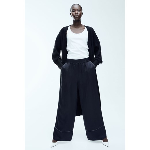 H & M - Długi kardigan - Czarny ze sklepu H&M w kategorii Swetry damskie - zdjęcie 169675171