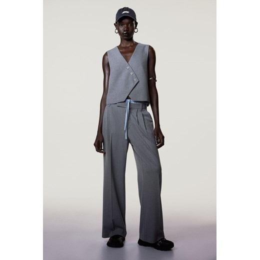 H & M - Eleganckie spodnie - Szary ze sklepu H&M w kategorii Spodnie damskie - zdjęcie 169675282