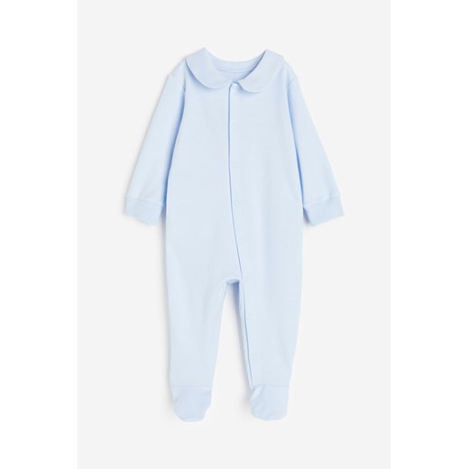 H & M - Piżama jednoczęściowa z pełnymi stópkami - Niebieski ze sklepu H&M w kategorii Pajacyki - zdjęcie 169675284