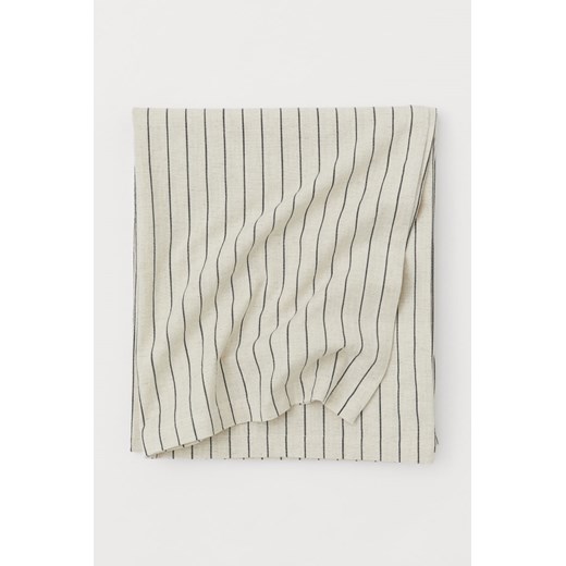 H & M - Obrus w paski z domieszką lnu - Beżowy H & M 140x180 H&M