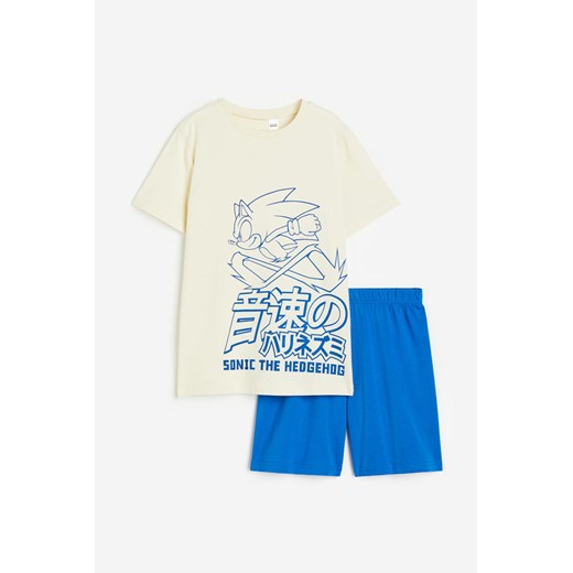 H & M - Piżama z T-shirtem i szortami - Niebieski ze sklepu H&M w kategorii Piżamy dziecięce - zdjęcie 169675460