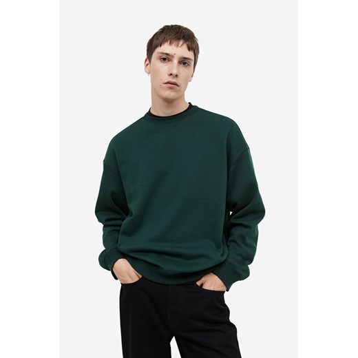 H & M - Bluza Loose Fit - Zielony ze sklepu H&M w kategorii Bluzy męskie - zdjęcie 169675483
