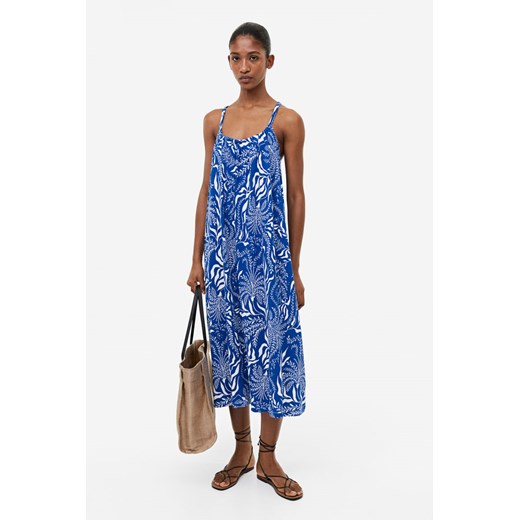 H & M - Dżersejowa sukienka oversize - Niebieski H & M XXL H&M