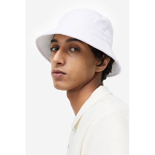 H & M - Bawełniany kapelusz wędkarski - Biały ze sklepu H&M w kategorii Kapelusze męskie - zdjęcie 169675710
