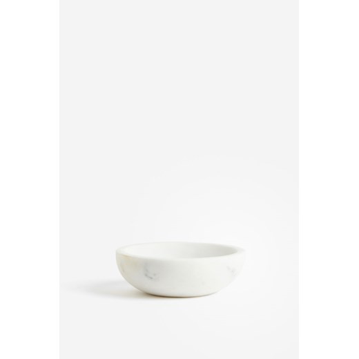 H & M - Marmurowa miseczka na'sól - Biały ze sklepu H&M w kategorii Miski - zdjęcie 169675781