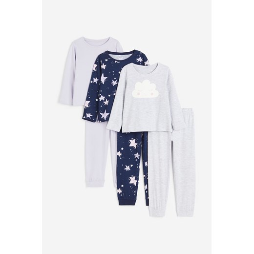 H & M - Dżersejowa piżama 3-pak - Fioletowy ze sklepu H&M w kategorii Piżamy dziecięce - zdjęcie 169675842