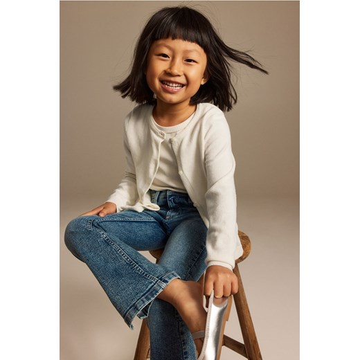 H & M - Bawełniany kardigan - Biały ze sklepu H&M w kategorii Swetry dziewczęce - zdjęcie 169675921