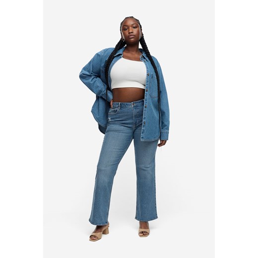 H & M - Curvy Fit Bootcut High Jeans - Niebieski ze sklepu H&M w kategorii Jeansy damskie - zdjęcie 169676022