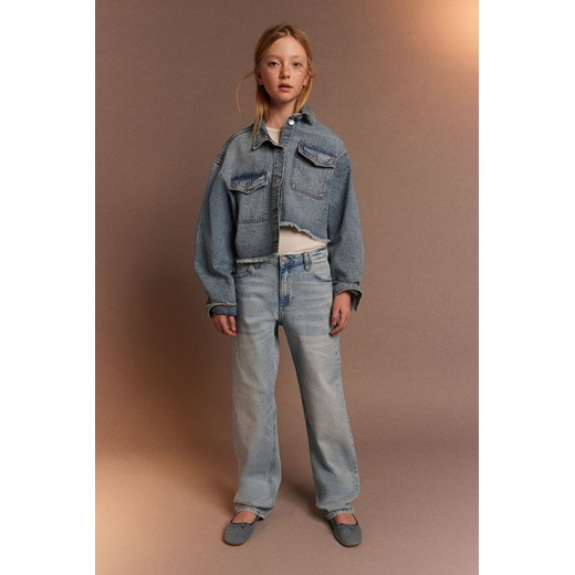H & M - Dżinsy Straight Leg - Niebieski ze sklepu H&M w kategorii Spodnie dziewczęce - zdjęcie 169676023