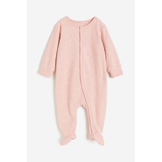 H & M - Jednoczęściowa piżama z polaru - Różowy ze sklepu H&M w kategorii Pajacyki - zdjęcie 169676182