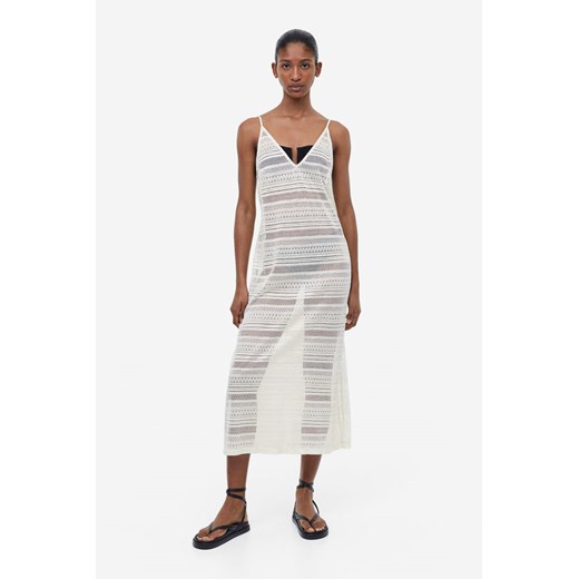 H & M - Sukienka bodycon z dekoltem w serek - Biały ze sklepu H&M w kategorii Odzież plażowa - zdjęcie 169676213