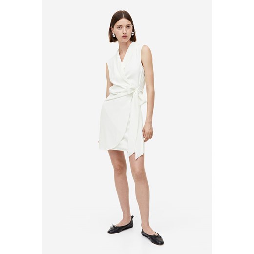 H & M - Kopertowa sukienka żakietowa - Biały H & M S H&M