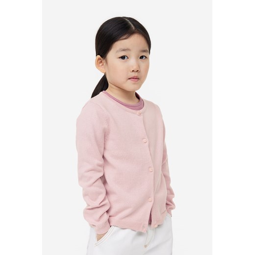 H & M - Bawełniany kardigan - Różowy ze sklepu H&M w kategorii Swetry dziewczęce - zdjęcie 169676644
