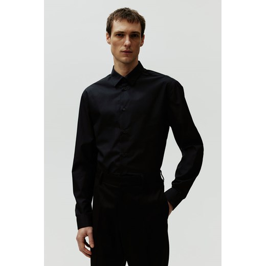 H & M - Popelinowa koszula Regular Fit - Czarny ze sklepu H&M w kategorii Koszule męskie - zdjęcie 169676673