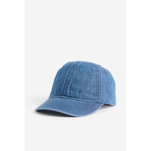 H & M - Bawełniana czapka z daszkiem - Niebieski ze sklepu H&M w kategorii Czapki dziecięce - zdjęcie 169676851