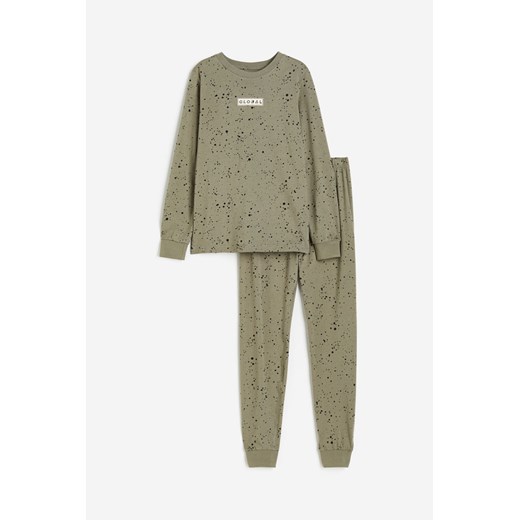 H & M - Dżersejowa piżama - Zielony ze sklepu H&M w kategorii Piżamy dziecięce - zdjęcie 169676873