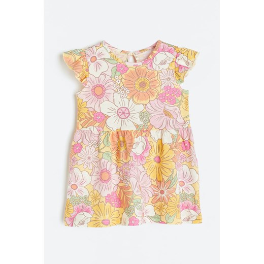 H & M - Dżersejowa sukienka - Żółty ze sklepu H&M w kategorii Sukienki niemowlęce - zdjęcie 169676882