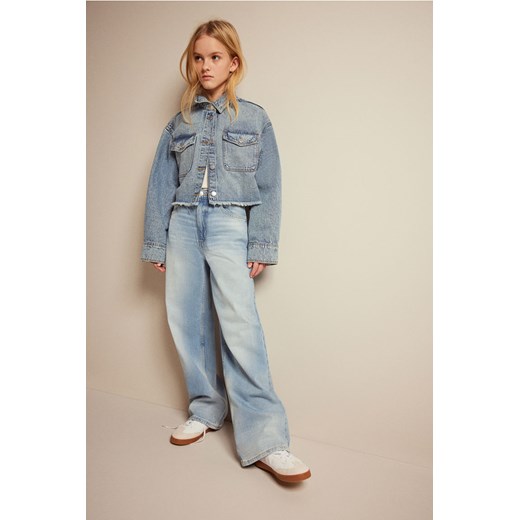H & M - Dżinsy Wide Leg - Niebieski ze sklepu H&M w kategorii Spodnie dziewczęce - zdjęcie 169676883