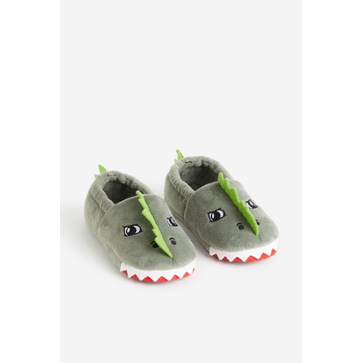 H & M - Miękkie kapcie - Zielony ze sklepu H&M w kategorii Kapcie dziecięce - zdjęcie 169677091