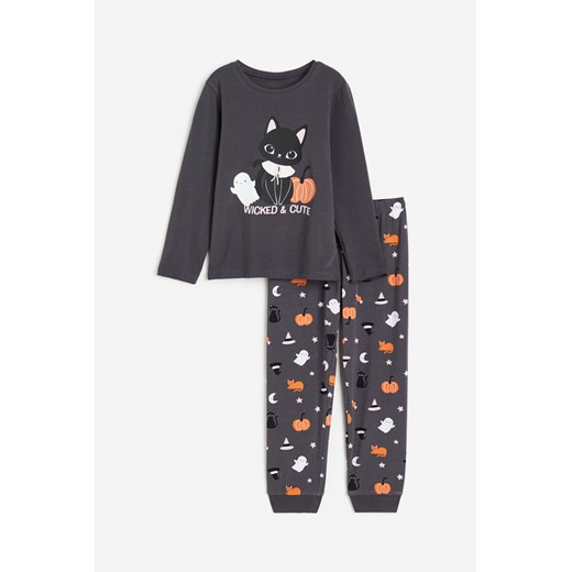 H & M - Piżama z nadrukiem - Szary ze sklepu H&M w kategorii Piżamy dziecięce - zdjęcie 169677240
