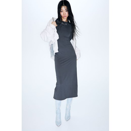 H & M - Dżersejowa sukienka bodycon - Szary ze sklepu H&M w kategorii Sukienki - zdjęcie 169677293