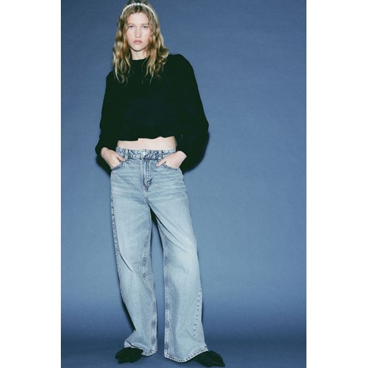 H & M - Baggy Regular Jeans - Niebieski ze sklepu H&M w kategorii Jeansy damskie - zdjęcie 169677303