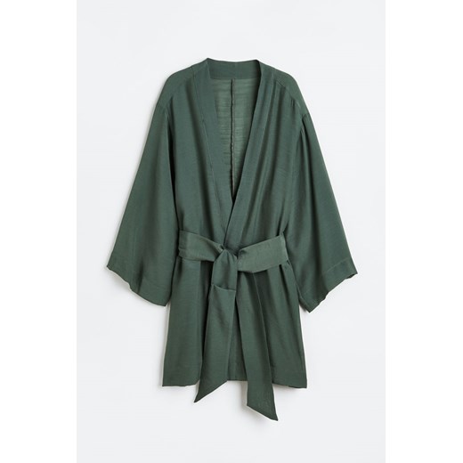 H & M - Plażowa tunika z wiązanym paskiem - Zielony ze sklepu H&M w kategorii Sukienki - zdjęcie 169677570