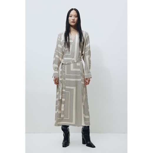 H & M - Kopertowa sukienka - Beżowy ze sklepu H&M w kategorii Sukienki - zdjęcie 169677794