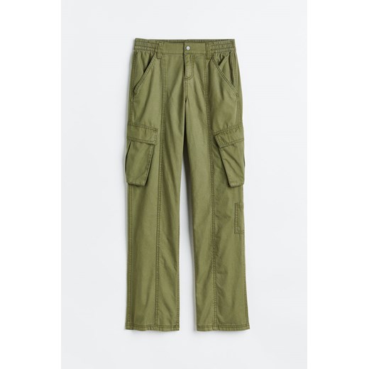 H & M - Płócienne spodnie cargo - Zielony H & M 50 H&M