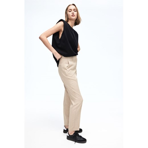 H & M - Spodnie cygaretki - Beżowy ze sklepu H&M w kategorii Spodnie damskie - zdjęcie 169677950