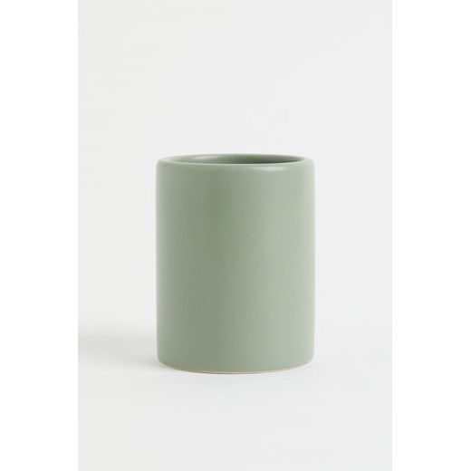 H & M - Ceramiczny kubek na szczoteczki do zębów - Zielony ze sklepu H&M w kategorii Akcesoria łazienkowe - zdjęcie 169678033